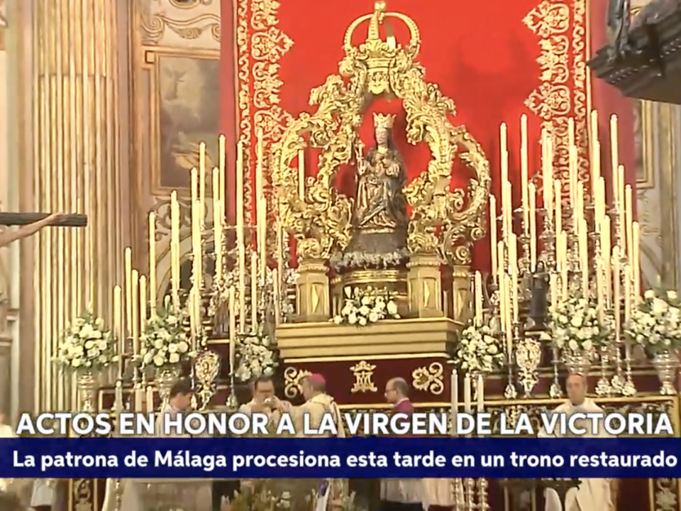 Montaje: "Actos en honor a la virgen de la victoria" (Canal sur noticias 08.09.2025)